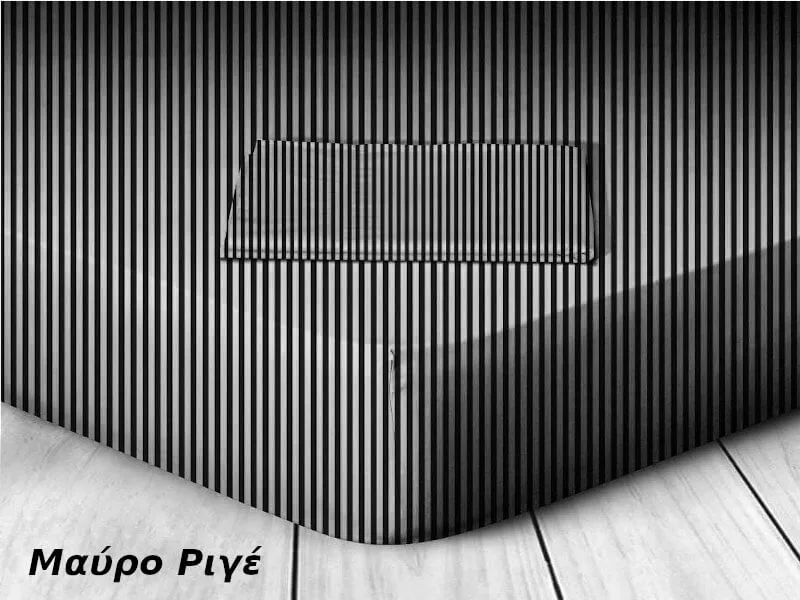 Σετ Μαξιλαροθήκες Μαύρο Ριγέ Βαμβακερές Γαρύφαλλο 2 Τεμαχίων 50x70