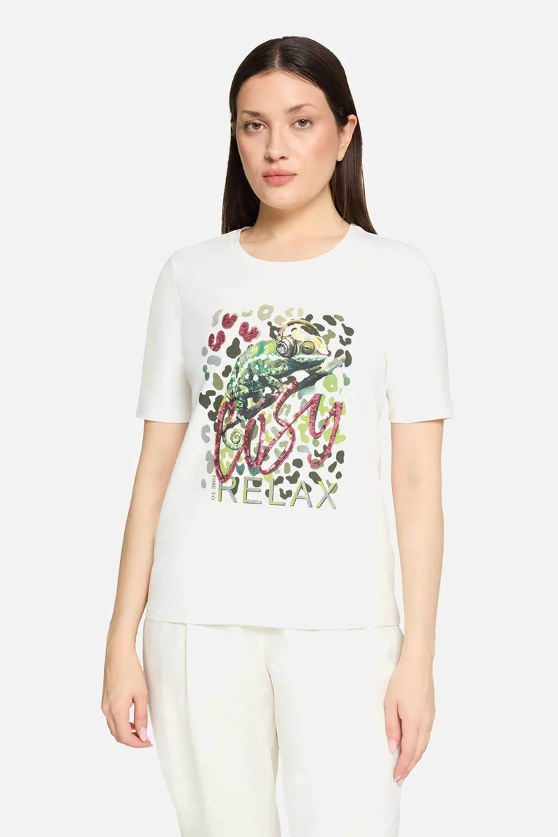 So Cosy γυναικείο T-shirt με print - 2429/8081 Λευκό