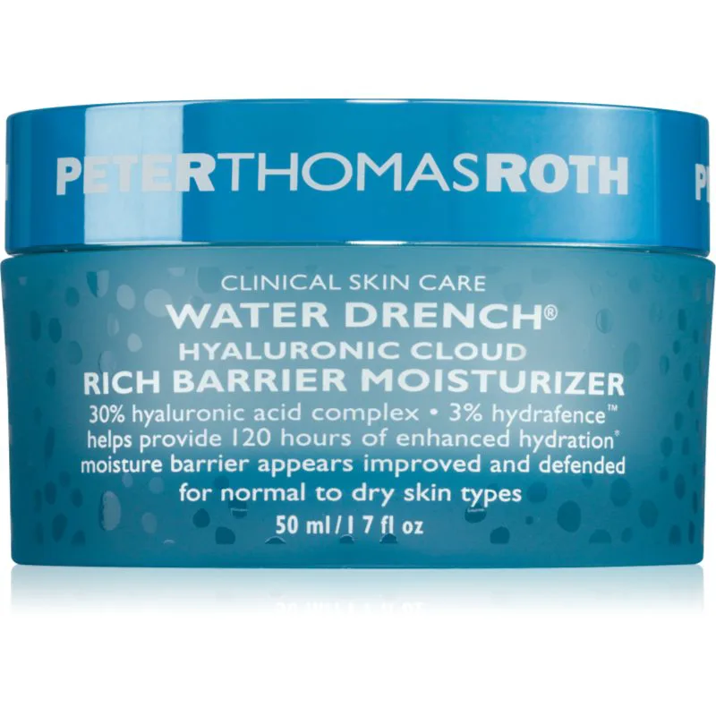 Peter Thomas Roth Water Drench Hyaluronic Cloud Rich Barrier Moisturizer πλούσια ενυδατική κρέμα για την ανάπλαση δερματικού φραγμού 50 ml
