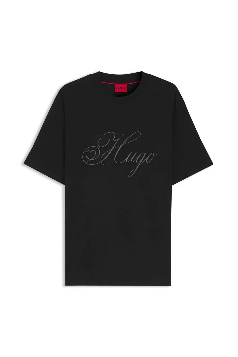 Hugo Boss ανδρικό T-shirt με logo print Relaxed Fit "Dalent" - 50557058 Μαύρο