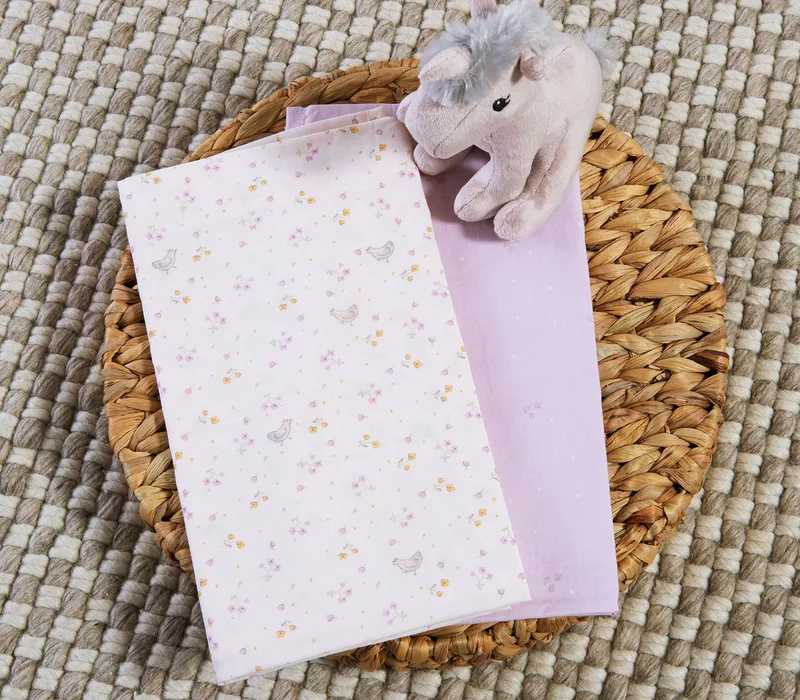 Σετ Σεντόνια Λίκνου 2 Τεμαχίων Nef-Nef Cute & Sweet Ecru 70x120