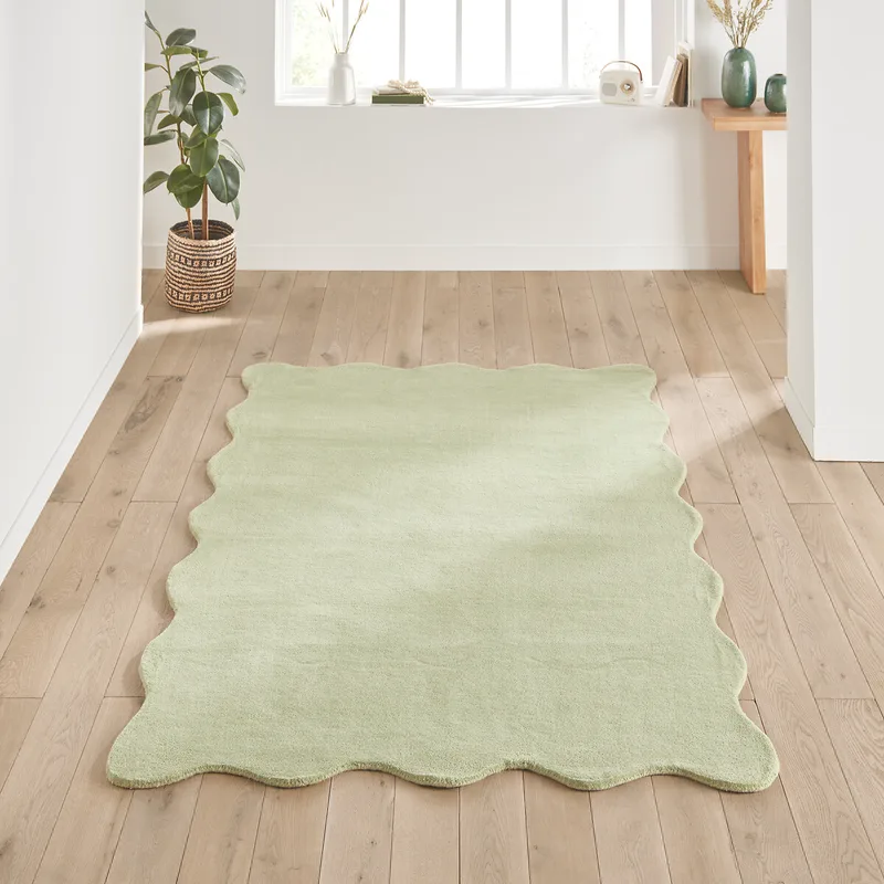 Μάλλινο χαλί με γλώσσες 160x230 cm Μ230xΠ160cm