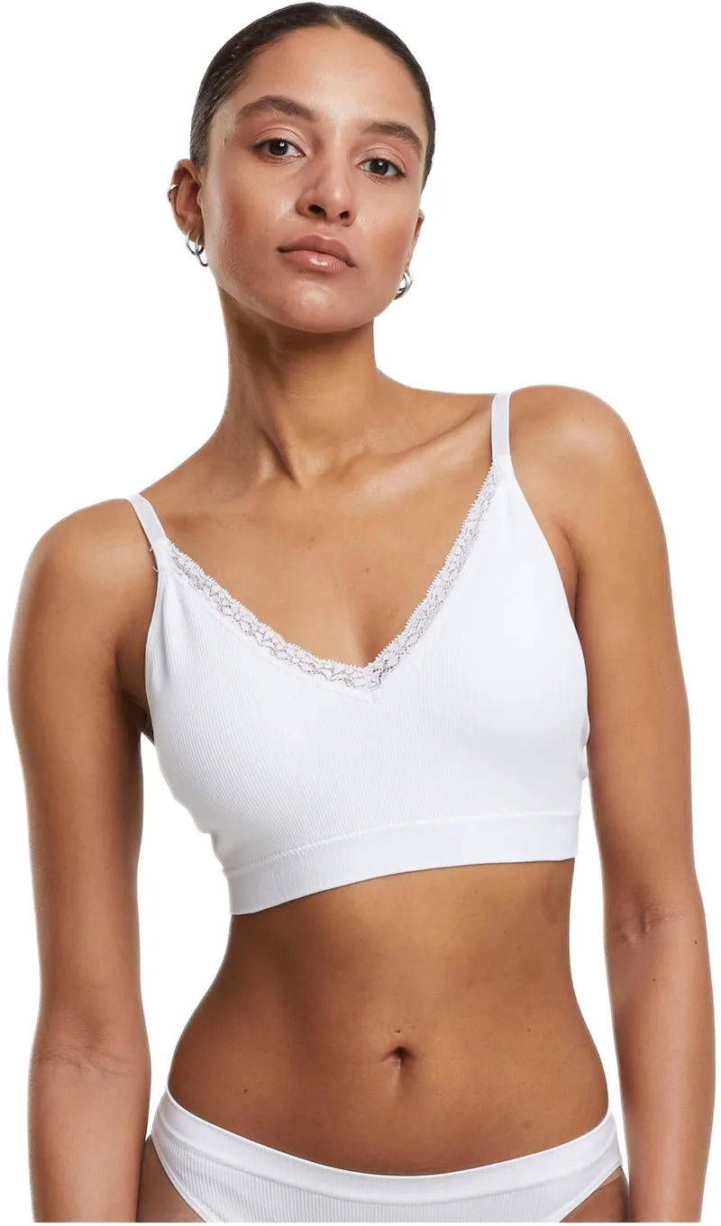 Γυναικεία Μπουστάκια Bralette 2-Pack TB7657A Urban Classics white+white