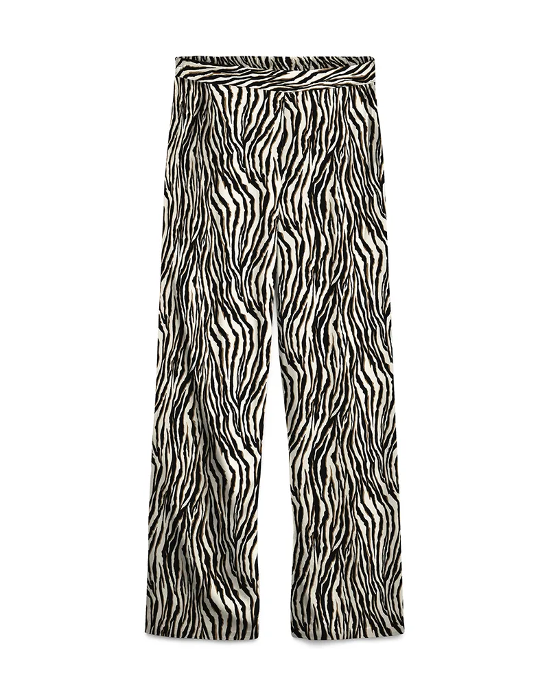 VERO MODA VMEASY JOY HW WIDE PANTS WVN GA 10297357-OatmealDolly Multi