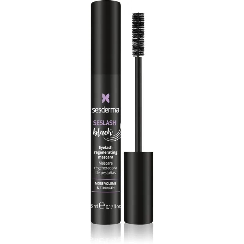 Sesderma Seslash μάσκαρα για επιμήκυνση και αναζωογόνηση των βλεφαρίδων με κερατίνη απόχρωση black 5 ml