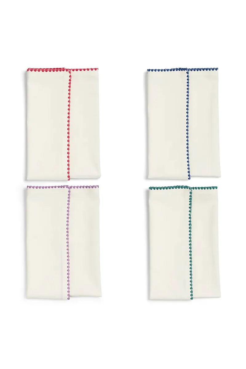 Σετ από βαμβακερές χαρτοπετσέτες &k amsterdam zigzag 4-pack