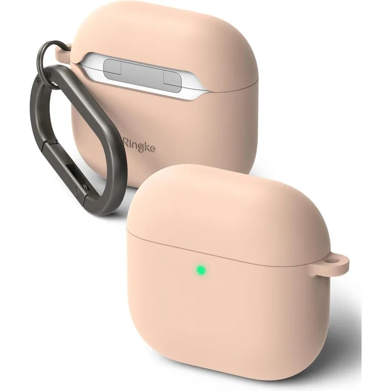 Θήκη AirPods 4th Gen Ringke Silicone Σκληρή - Ροζ Sand (8800274964204)