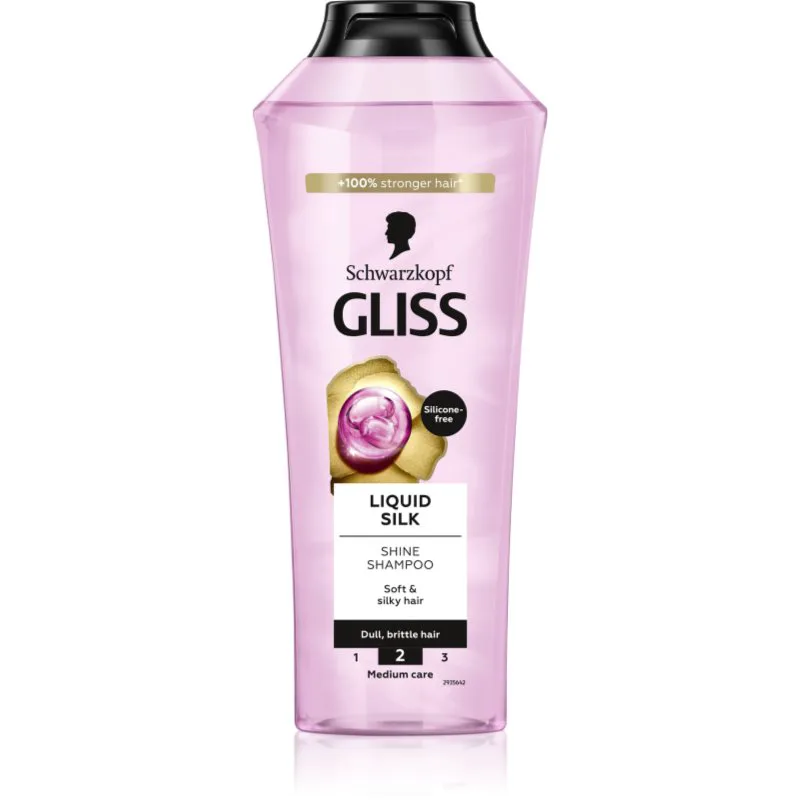 Schwarzkopf Gliss Liquid Silk αναγεννητικό σαμπουάν για την ενίσχυση και λάμψη μαλλιών 400 ml