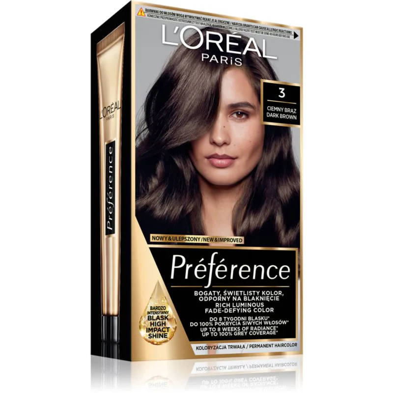 L’Oréal Paris Préférence βαφή μαλλιών απόχρωση 3 Brasilia 1 τμχ