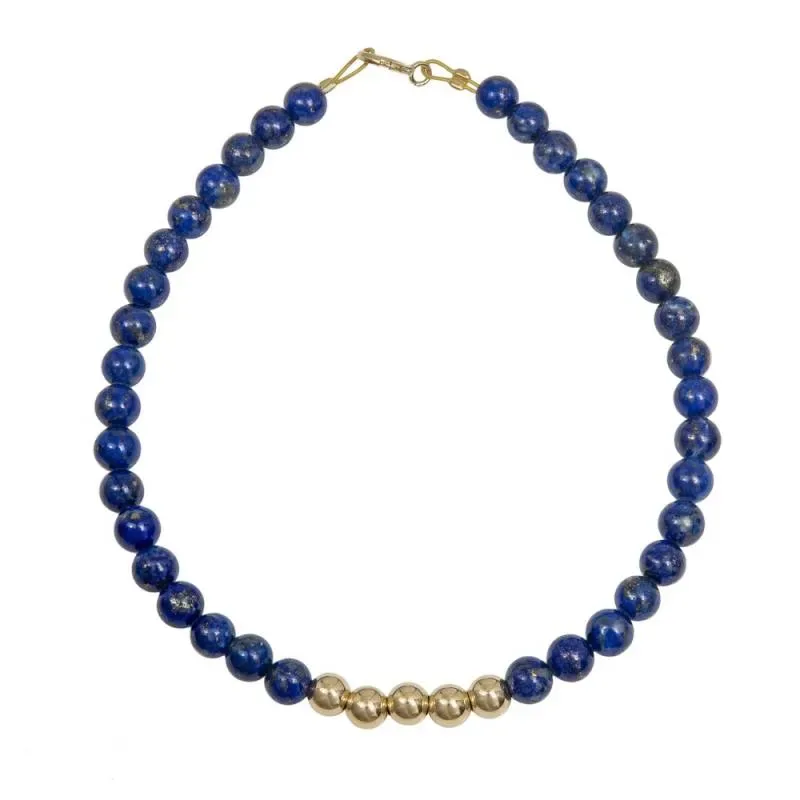 Χρυσό βραχιόλι με Lapis Lazuli K14 042115 042115 Χρυσός 14 Καράτια