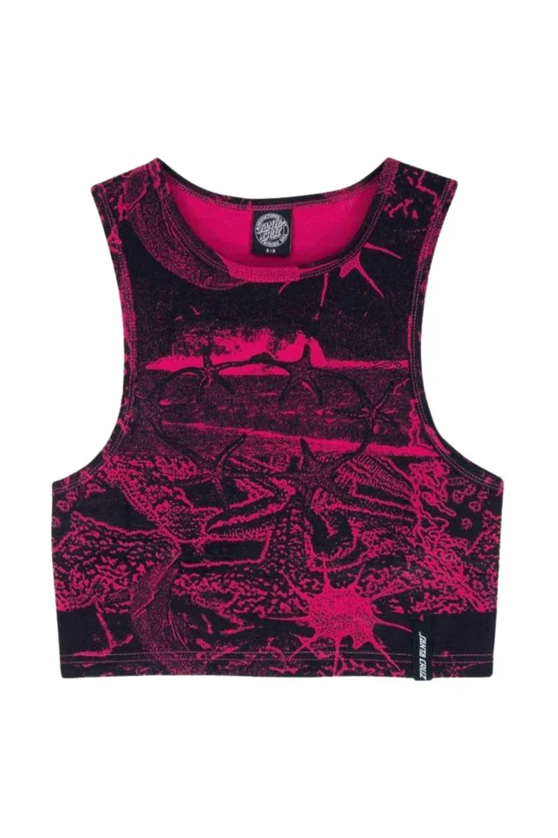 Santa Cruz Natural Bridges Αμάνικη Μπλούζα Crop Top - Ροζ-SCA-WVE-0844-PINK