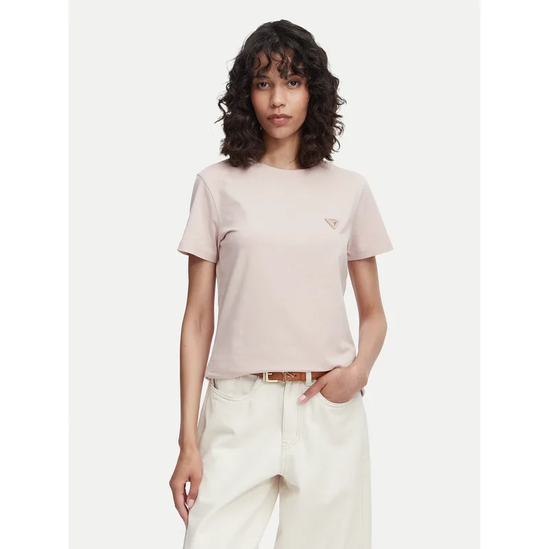 Guess T-Shirt V4YI09 J1314 Ανοιχτό ροζ Regular Fit