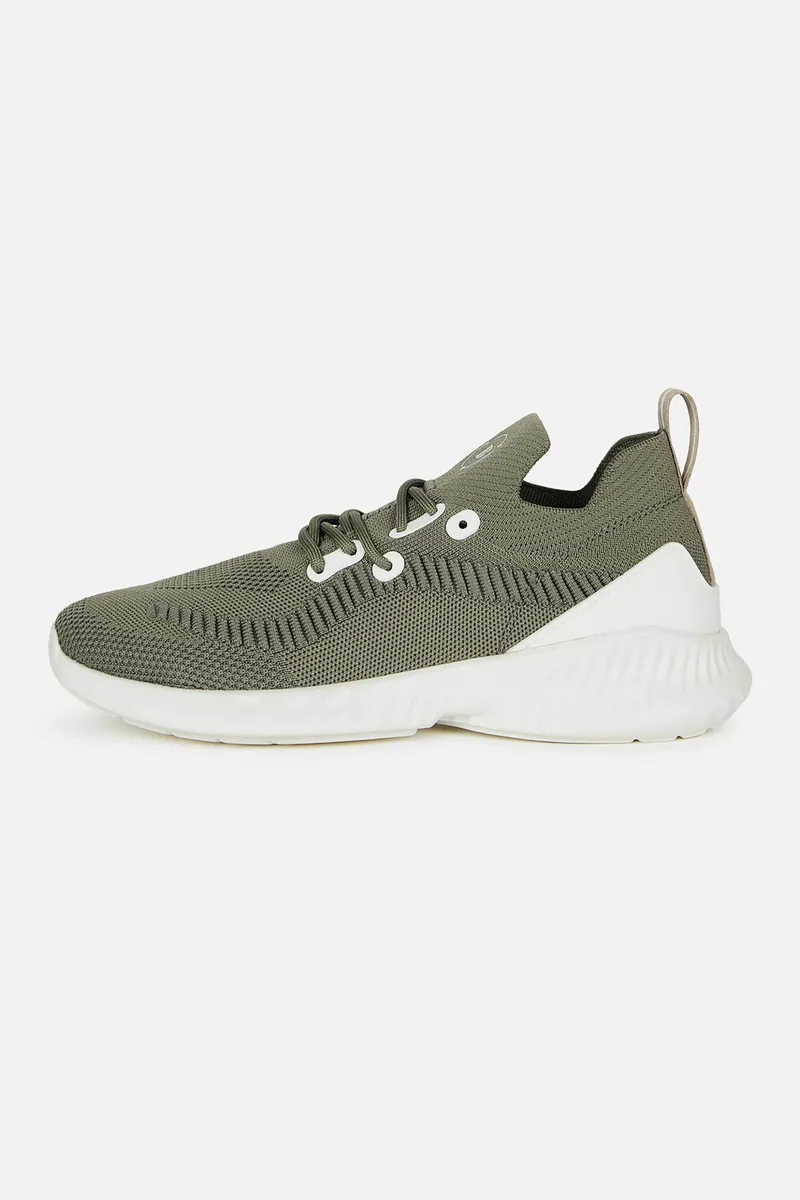 Boggi Milano ανδρικά sneakers με λεπτομέρειες από καουτσούκ και λογότυπο - BO24P017904 Λαδί