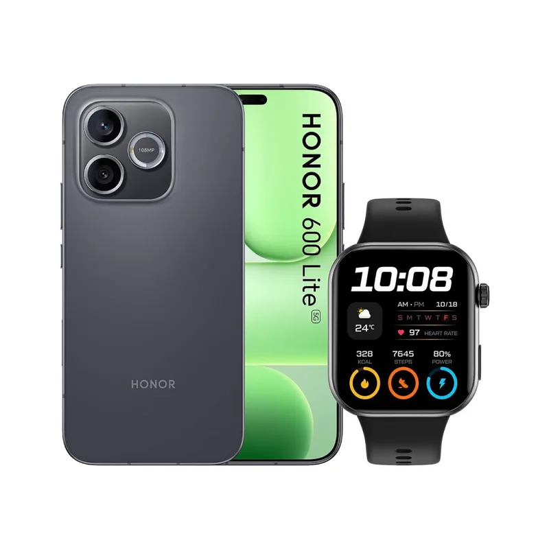Honor 600 Lite 8+256GB 6.6"5G Velvet Black DS + Watch 2i ITA