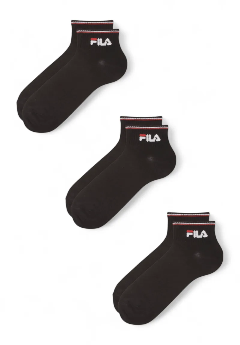 Κάλτσες ημίκοντες Unisex Fila Bamboo 3 Τεμ. F5505-Μαύρο