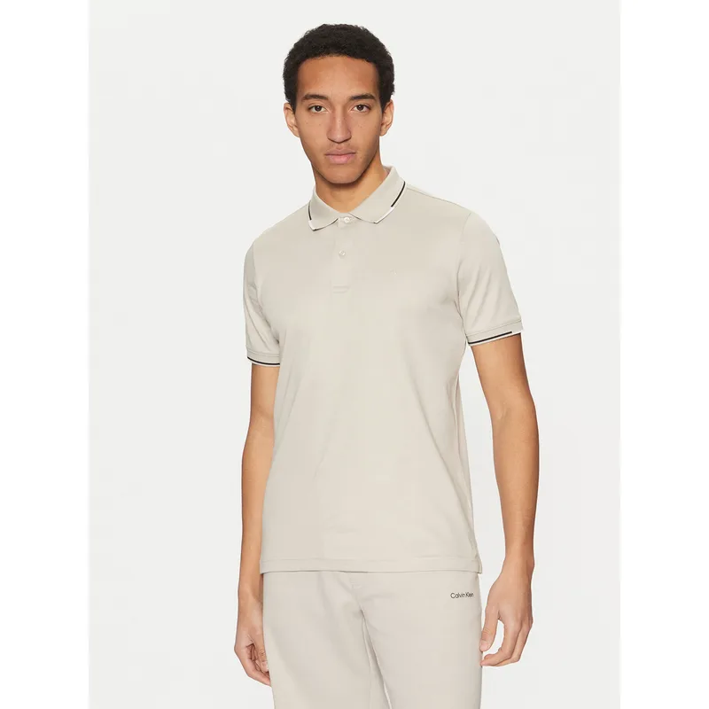 Calvin Klein Polo K10K114130 Μπεζ Regular Fit