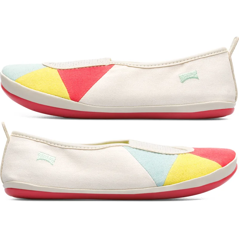 CAMPER Twins - Μπαλαρίνες Για - Μπεζ,Ροζ,Πράσινο, Μέγεθος 27, Cotton fabric