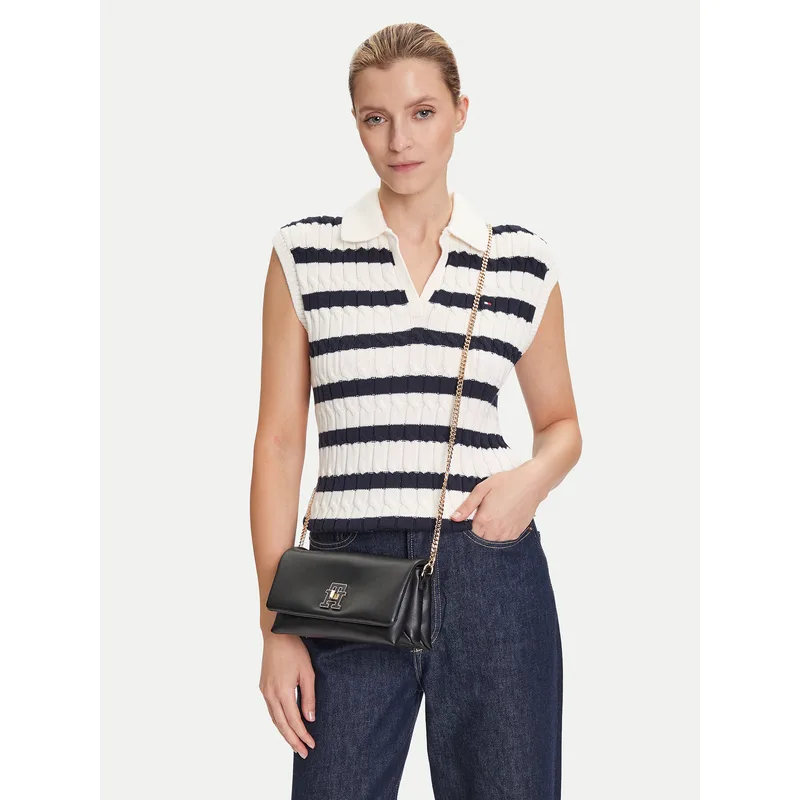 Τσάντα Tommy Hilfiger Th Modern Mini Crossover AW0AW17462 Μαύρο