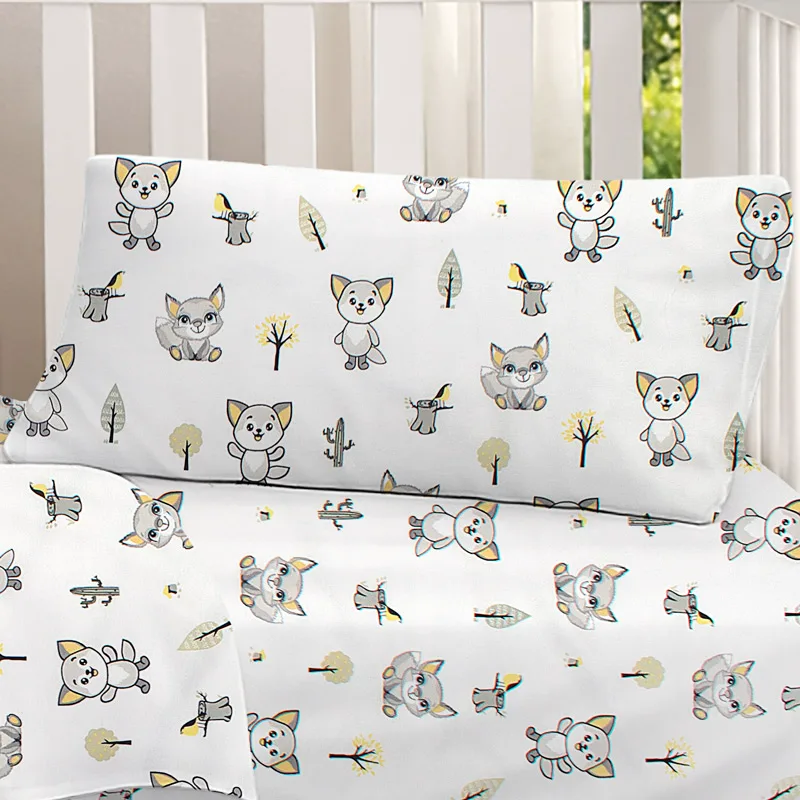 Μαξιλαροθήκη 50x70 Dimcol Baby Foxes 595 Grey