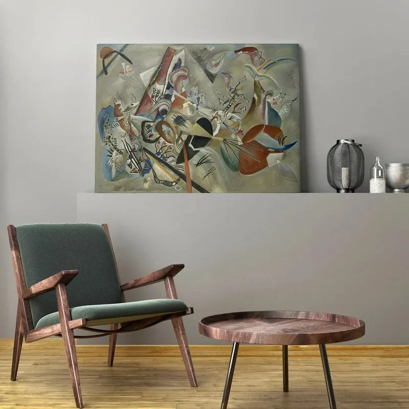 Πίνακας σε καμβά KANDINSKY - IN GREY