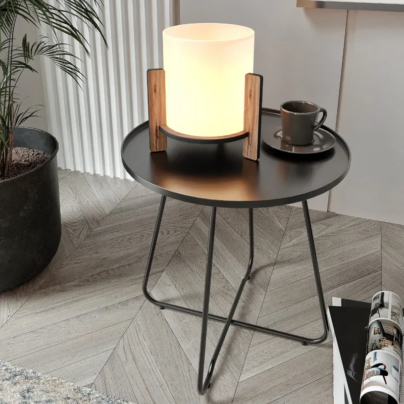 Επιτραπέζιο Φωτιστικό Pine Table Lamp - Walnut 666Ptr1803 (Φ14x16)