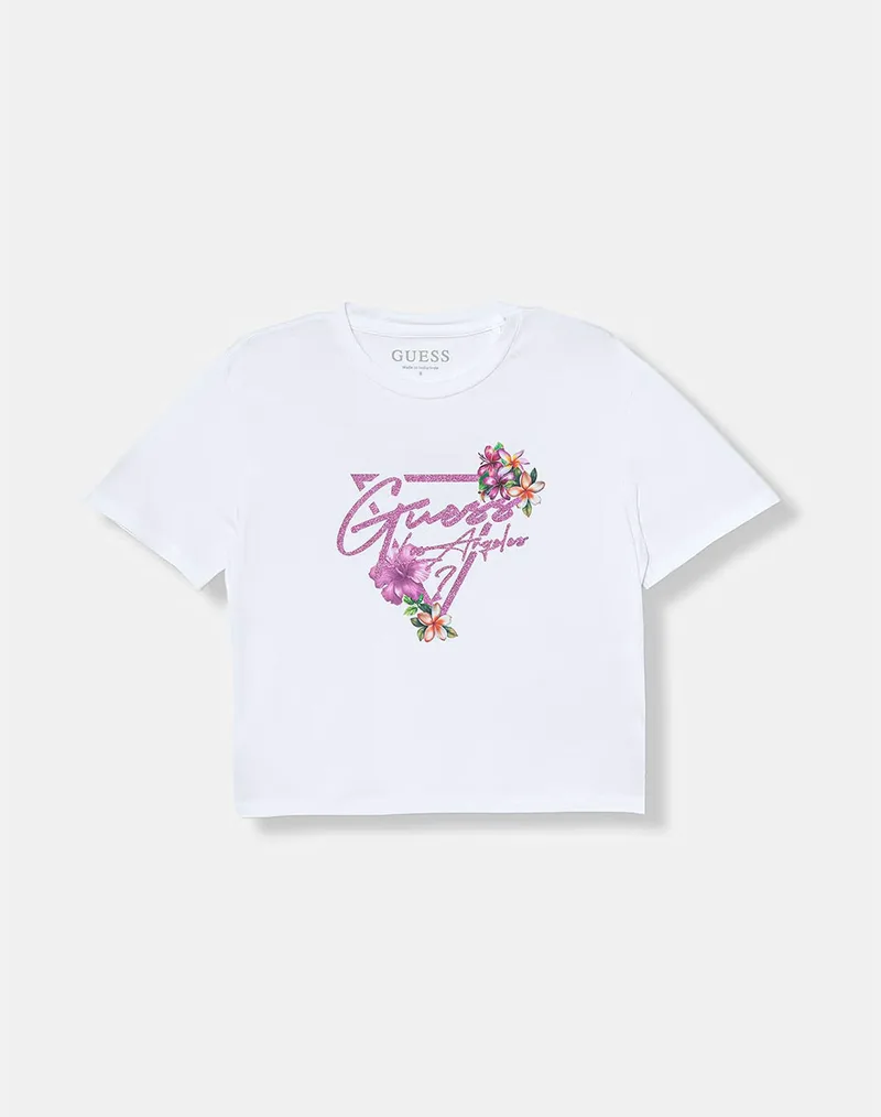 GUESS CROP SS T-SHIRT ΜΠΛΟΥΖΑ ΠΑΙΔΙΚΟ GIRL J6GI15K6YW4-G011 White