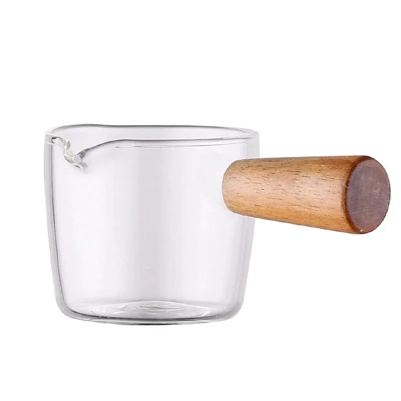 Arte Regal Mini Γαλατιέρα Γυάλινη Με Bamboo Λαβή 100ml