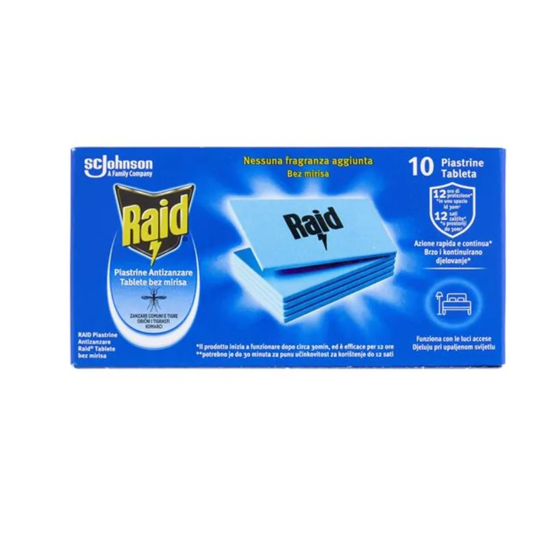 Raid Mosquito Repellent Plates - 10 Pieces.