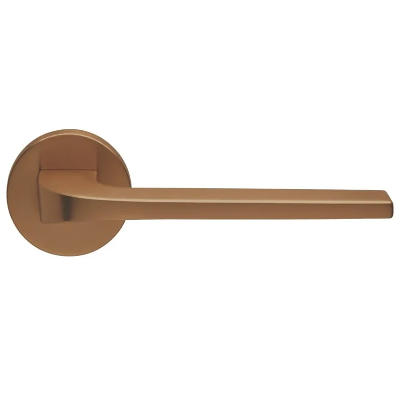 Πόμολα Πόρτας ILAVIO χειρολαβές με ροζέτα 2481 Copper Aged (Τεμάχιο (δεξί εξώπορτας))