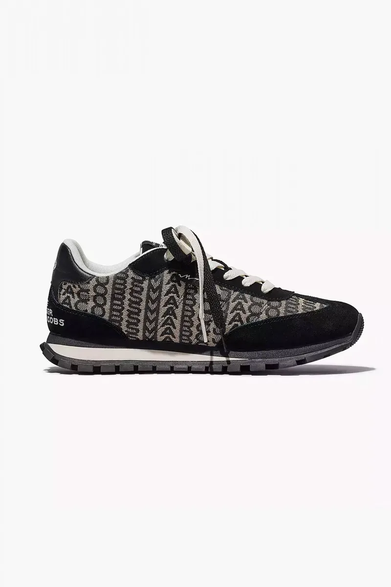 MARC JACOBS ΠΑΠΟΥΤΣΙΑ SNEAKERS LOGO ΜΑΥΡΟ/ΛΕΥΚΟ