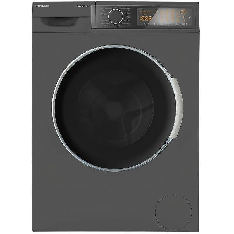 Finlux FXT8 125T DG Πλυντήριο Ρούχων 8kg, 1200 Στροφών, Β, Γκρι FXT8 125T DG