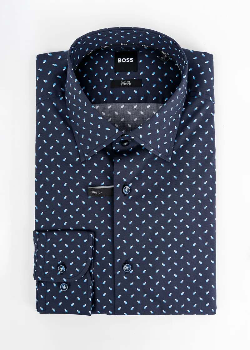 BOSS Πουκάμισο της σειράς HANK - 50532828 410 Navy