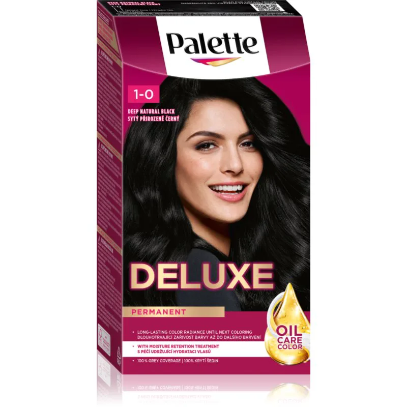 Schwarzkopf Palette Deluxe μόνιμη βαφή μαλλιών απόχρωση 1-0 (900) Deep Natural Black 1 τμχ