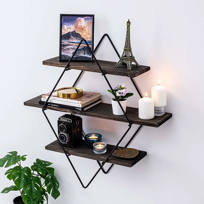 Ραφιέρα Τοίχου (38x16x42) A-G Erysimum 491CRT1108 Black Walnut