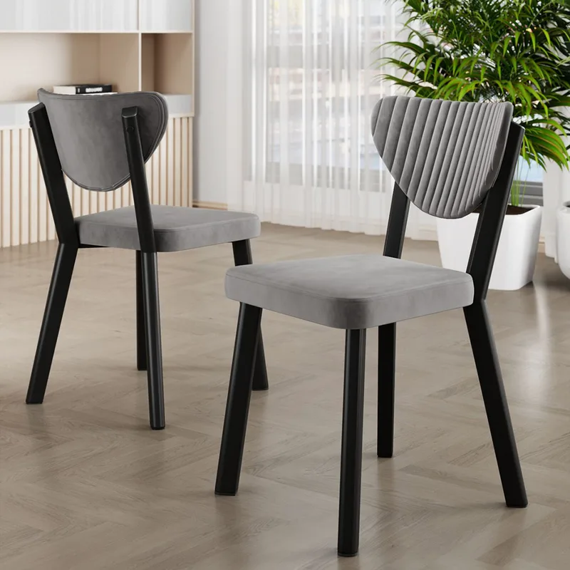 Σετ Καρέκλες (4 Τμχ) Arfe - Grey, Black 240Chr1775 (45x86x46 cm)