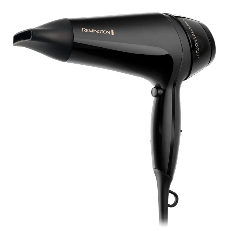 Πιστολάκι Μαλλιών Remington Thermacare Pro D5710, 2200 W, 80km/h, 2 ταχύτητες, 3 ρυθμίσεις θερμοκρασίας, Cool shot, Μαύρο