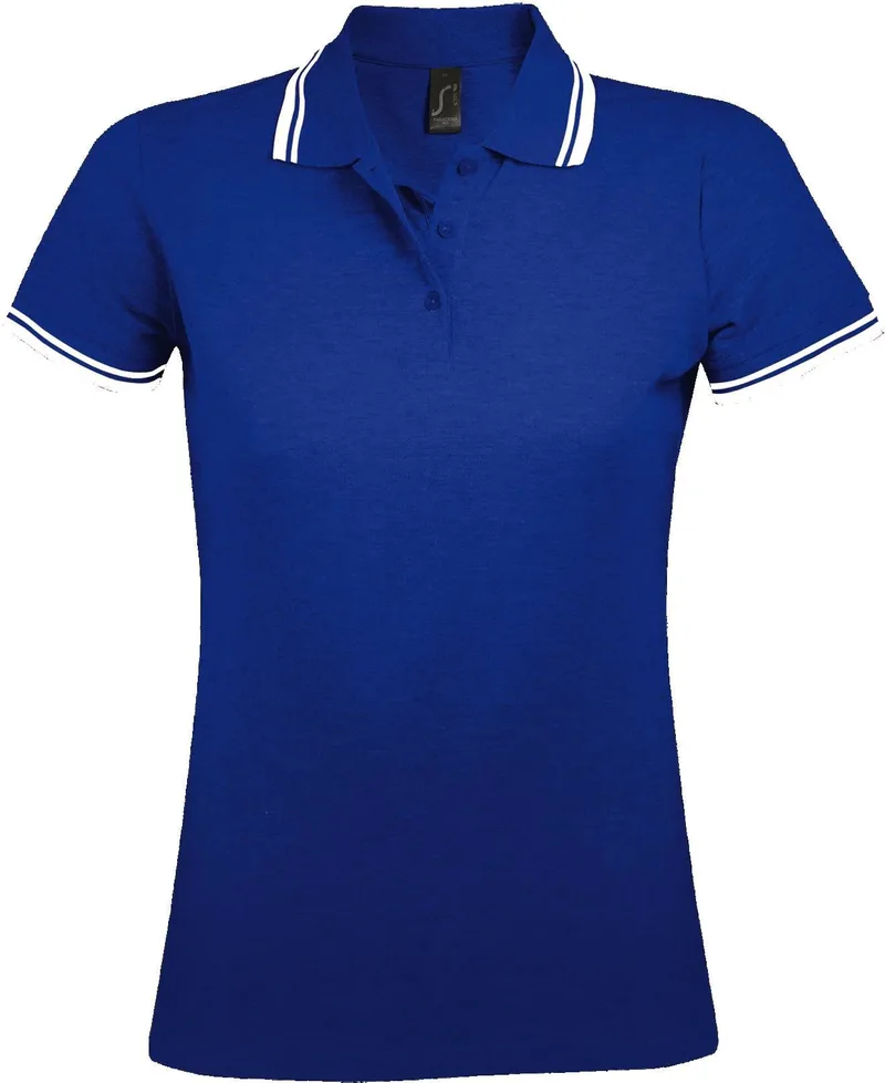 Γυναικείο πόλο πικέ Pasadena Women SOLS 00578 Royal/White