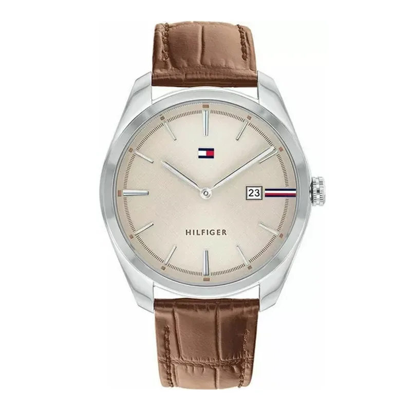 TOMMY HILFIGER Theo Brown Leather Strap 1710430