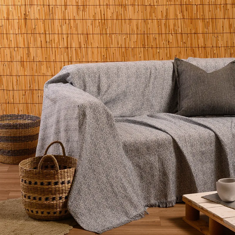 Ριχτάρι Polycotton Πολυθρόνας 180x180εκ. Ophelia Blue Melinen 20003529 (Ύφασμα: 85% Cotton - 15% Polyester, Χρώμα: Μπλε) - MELINEN - 20003529