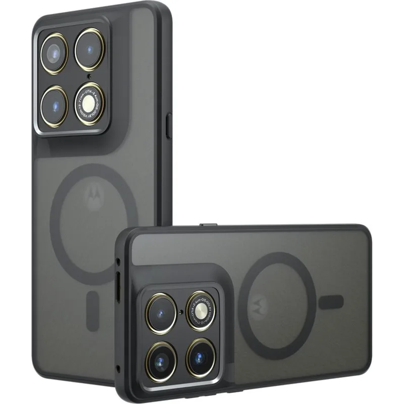 Θήκη Motorola Signature Techsuit PureFrost Σκληρή Ημιδιάφανη με MagSafe - Frosted Black (5949419357327)