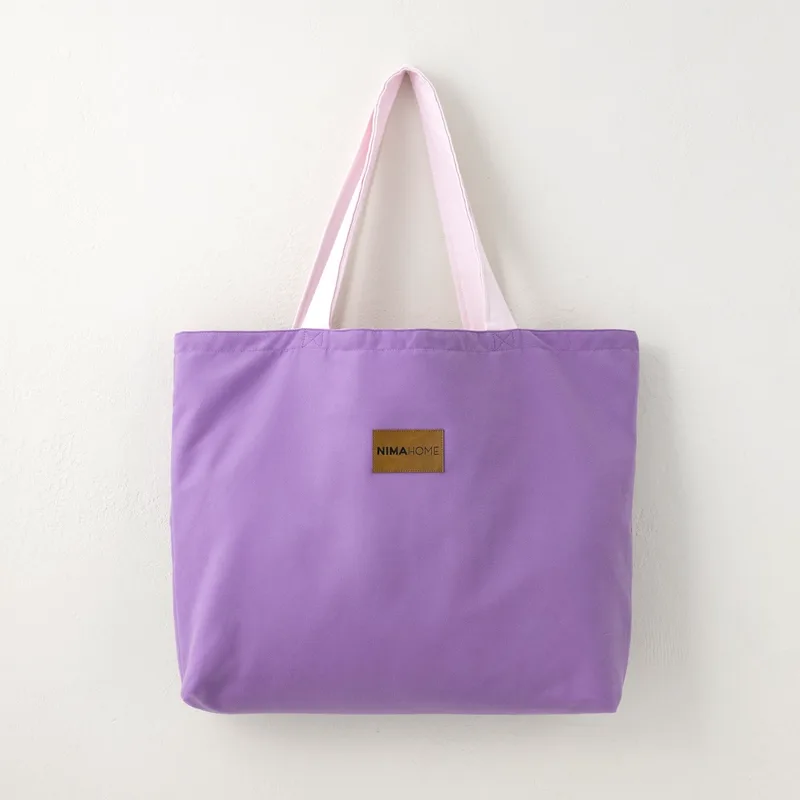 Τσάντα Θαλάσσης (37x54) 2 Όψεων Nima Riva Purple/Pink