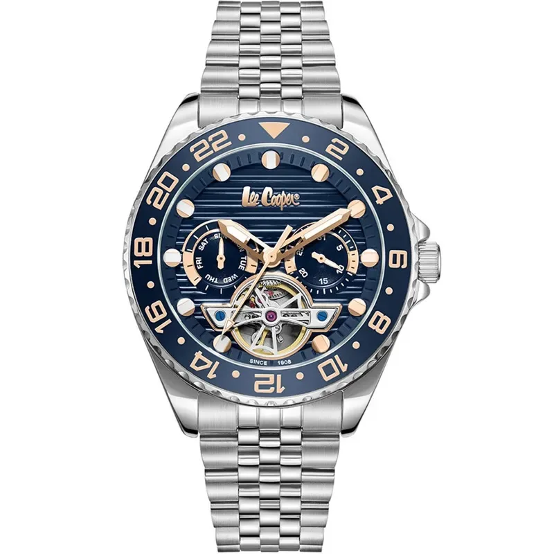Ανδρικό ρολόι Lee Cooper Automatic Silver Metal Bracelet LC08192.390 LC08192.390