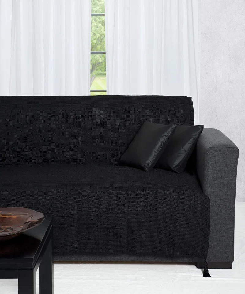 Ριχτάρι Διθέσιου Silk Fashion 9925 Μαύρο 180x250
