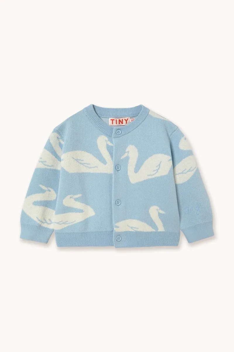 Βρεφική βαμβακερή ζακέτα Tinycottons BIG SWANS BABY CARDIGAN