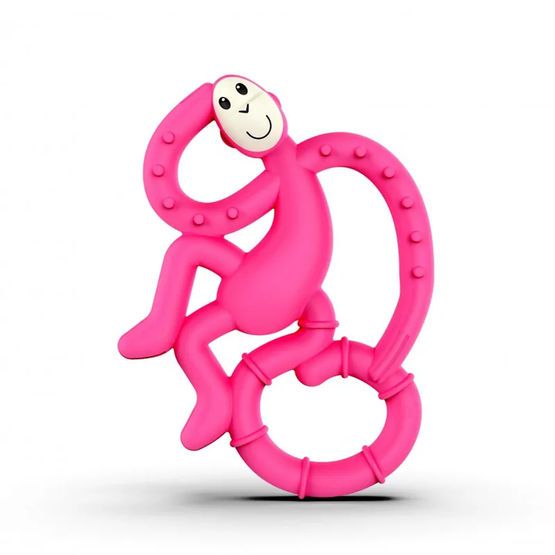 Μασητικό Matchstick Monkey Mini Teether Ροζ