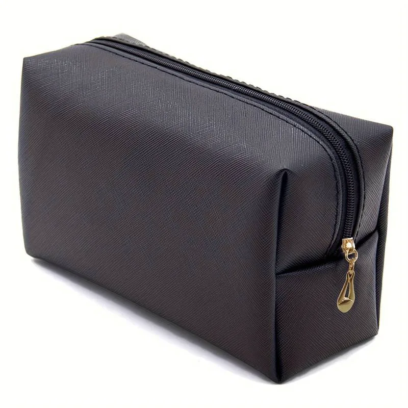 Bobby Warren PU Leather Cosmetic Bag - Black