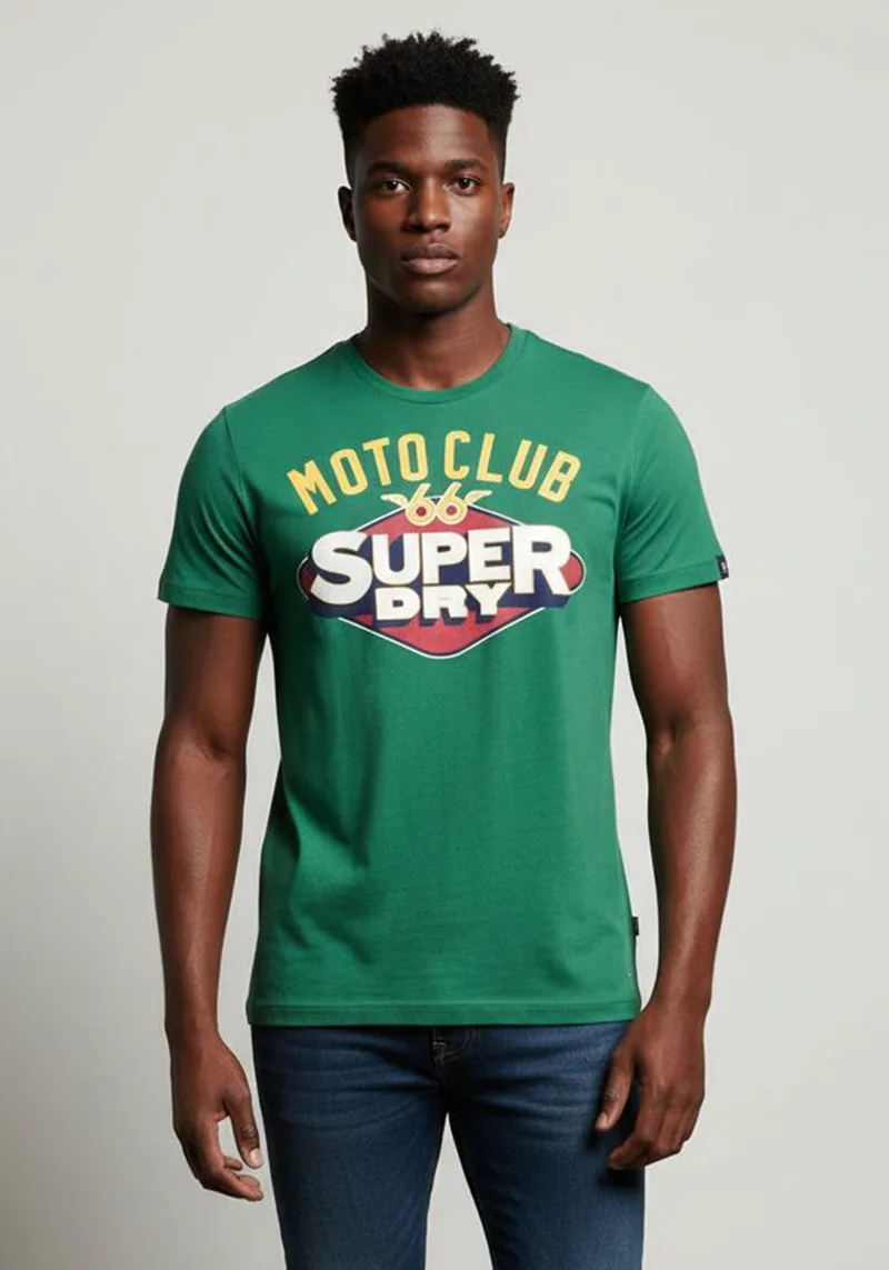 Superdry Κοντομάνικο της σειράς Moto - Green