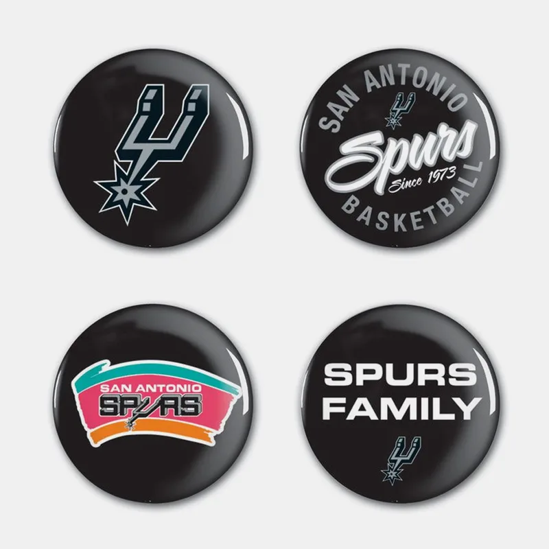 Wincraft Nba Btn 4Pk Sa Spurs (9000179213_76363)