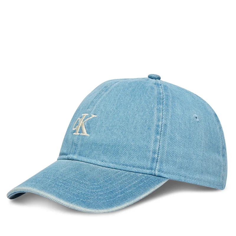 Καπέλο Jockey Calvin Klein Monogram Embroidery Denim Cap LV04G5003G Μπλε
