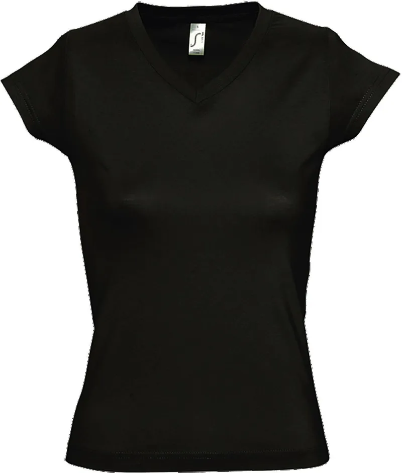 Γυναικείο T-shirt Moon SOLS 11388 Deep Black
